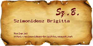 Szimonidesz Brigitta névjegykártya